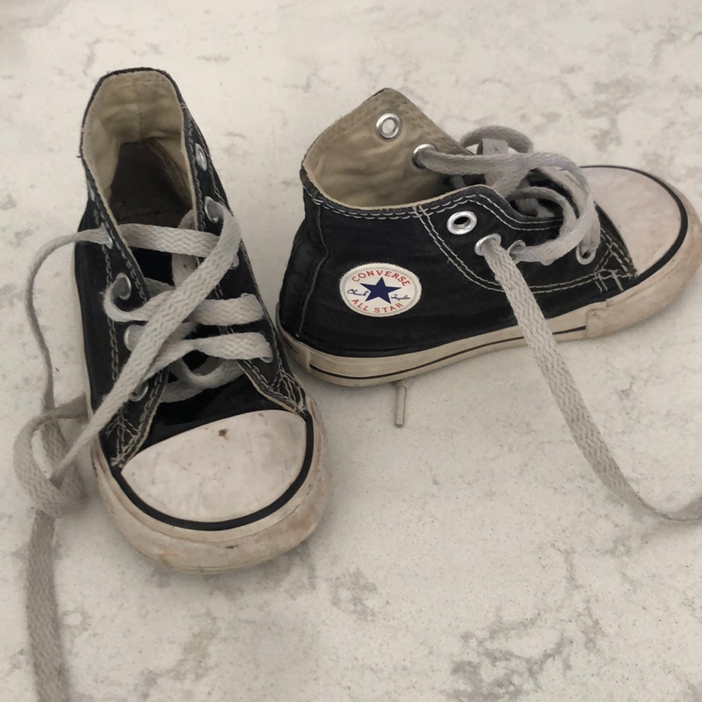 Black toddler converse all-star high tops